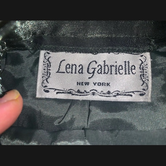 VINTAGE LENA GABRIELLE NY Green Satin Skirt! 27”! - Picture 6 of 12